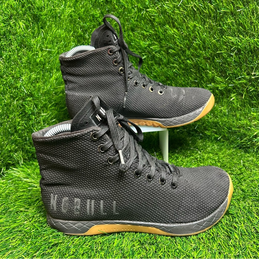 No Bull Superfabric W 6.5 High Top Trainer Sneakers Shoe Black Gum Bottom